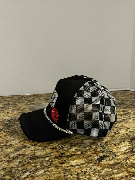 Black Boujee Embellished Trucker Hat - \